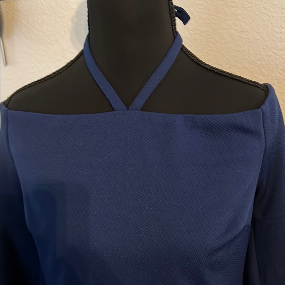 Trina Turk Elegant Navy Blue Dress. NWT. Sz 10 - Picture 2 of 6